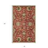 3' X 5' Sienna Medallion Vines Wool Rug
