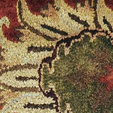 8'X11' Sienna Orange Hand Tufted Traditional Floral Indoor Area Rug