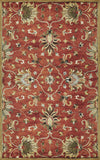 9'X13' Sienna Orange Hand Tufted Traditional Floral Allover Indoor Area Rug