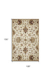 96 X 126 Champagne Wool Rug