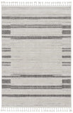 144 X 180 Ivory Grey Polyester Rug