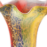 17 Multicolor Glass Napkin Shape Mouth Blown Vase