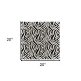 Small Iron Faux Zebra Skin Wall Tile