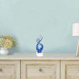 10 Multicolor Art Glass Centerpiece On Crystal Base