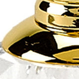 Handcrafted Optical Crystal And Gold Large Size Salt And Pepper Shakers