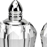 Handcrafted Optical Crystal And Gold Pair Of Salt And Pepper Shakers