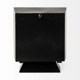 Black Metal Square Desk Table Clock