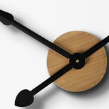 3" Circle Brown Metal Skeleton Wall Clock