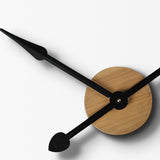 3" Circle Brown Metal Skeleton Wall Clock