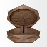 48" Brown Hexagon Coffee Table