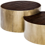 S2 39.5" &amp; 31.25" Round Wood Nesting Coffee Tables