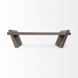 36" Brown Rectangular Coffee Table