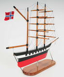 Sailboat Model With Chrome And Brass Fittings