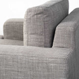 41" Gray And Black Linen Club Chair
