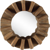30" Black Round Metal Framed Accent Mirror