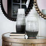 35" Round Natural Brown Wood Frame Wall Mirror