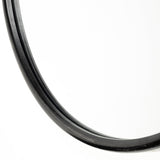 36" Black Oval Metal Framed Accent Mirror