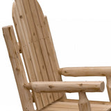 48" Natural Solid Wood Indoor Outdoor Arm Chair