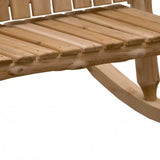 27" Natural Wood Solid Wood Indoor Outdoor Rocking Chair