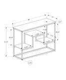 47" Taupe And Black Frame Console Table With Storage