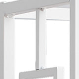 62" White Metal Four Tier Geometric Bookcase