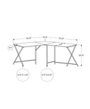 55" Espresso Computer Desk With Two Drawers