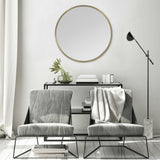 25" Silver And Clear Glass Round End Table