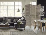3 Panel Dark Blue Shutter Screen Room Divider