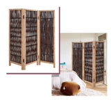 3 Panel Washed Grey Shutter Screen Room Divider