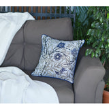 Set Of 2 Square Beige Floral Throw Pillow Covers