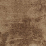 Luxe Faux Rabbit Fur Rectangular Rug 3' X 5' - Taupe