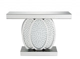 Clear Glass And Faux Crystal Console Table