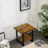 69" Brown and Black Solid Wood Live Edge Console Table