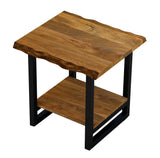 Modern Rustic Live Edge Acacia Wood End Table
