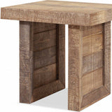 26" Brown Solid Wood End Table With Drawer
