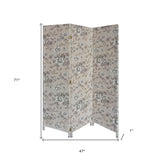 4 Panel Brown Room Divider