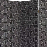 3 Panel Green Soft Fabric Finish Room Divider