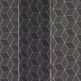 3 Panel Black Soft Fabric Finish Room Divider