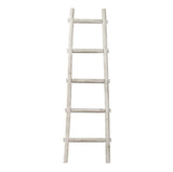 59" X 18" X 2" White Decorative Ladder Shelve