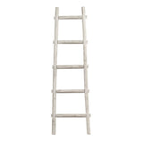 59" X 18" X 2" White Decorative Ladder Shelve