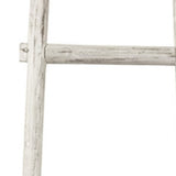 59" X 18" X 2" White Decorative Ladder Shelve