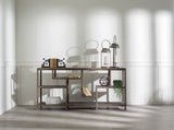 Rectangular White Marble Console Table With Gold Metal Base