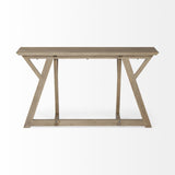16" Brown Solid Wood Console Table