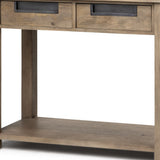 Black Slate Console Table With Iron Base