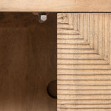 Medium Brown Solid Mango Wood Finish Console Table With Slanted Base Design
