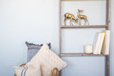 4 Step Rustic Black Wood Ladder Shelf