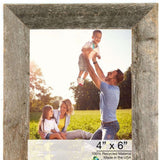 7"X8" Natural Weathered Grey Picture Frame With Easel Backs