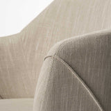 Cream Fabric Wrap With Gold Metal Frame Dining Chair