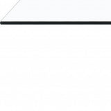 48" Clear And Gray and White Glass And Steel Coffee Table