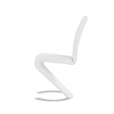 Set of Four 26" White And Silver Metal Low Back Bar Height Bar Chairs